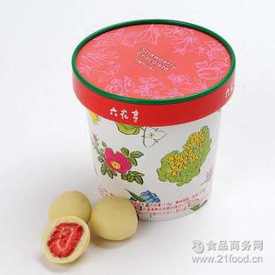 日本进口零食北海道六花亭草莓夹心白巧克力 