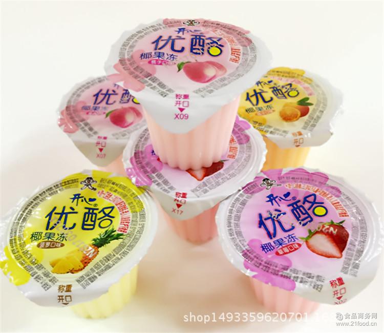 旺旺果冻优酪椰果布丁休闲食品好吃零食多口味散装10斤一箱