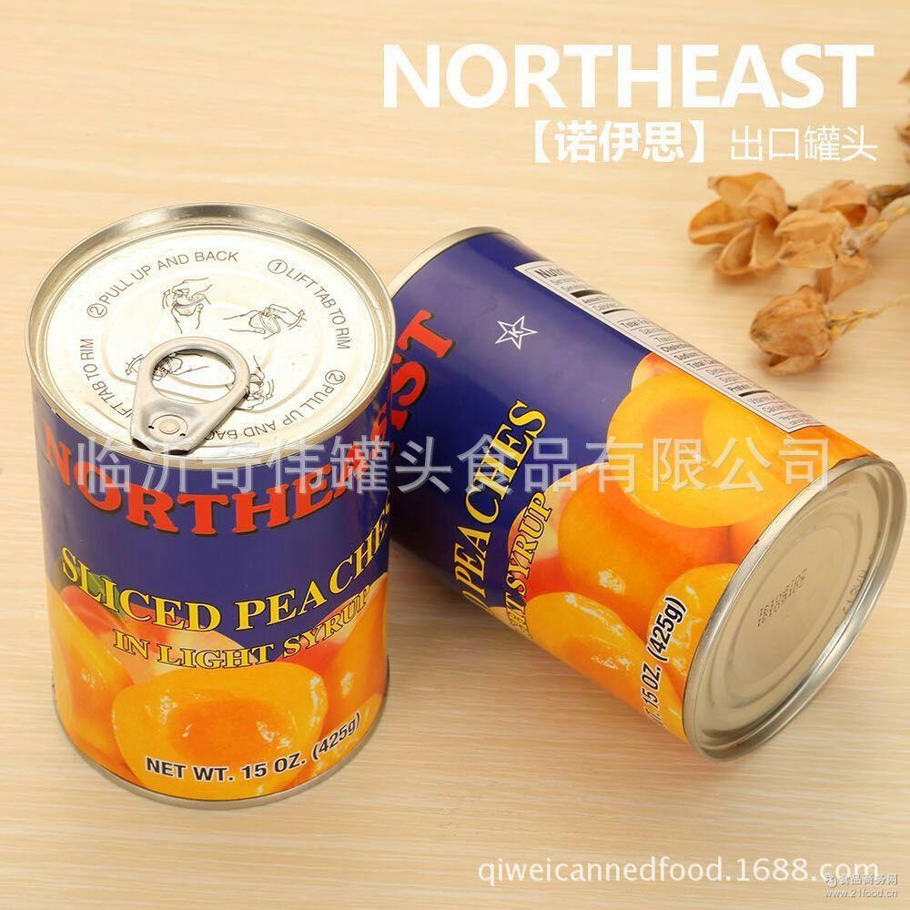 425mlx12易拉罐包装 出口欧美黄桃罐头