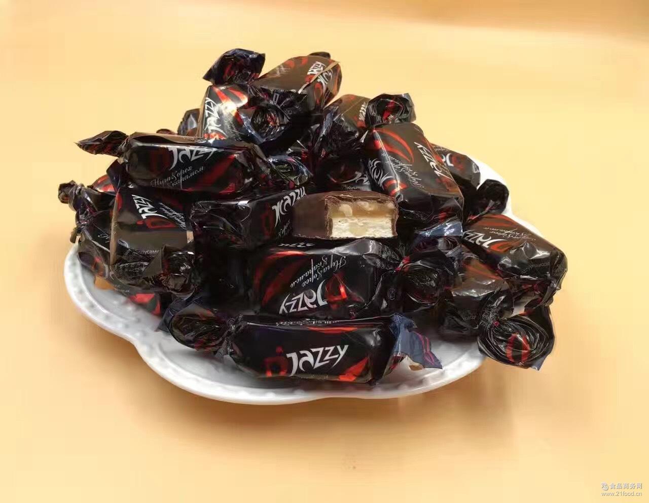 俄罗斯进口糖果 黑爵士糖 巧克力糖 一袋二斤批