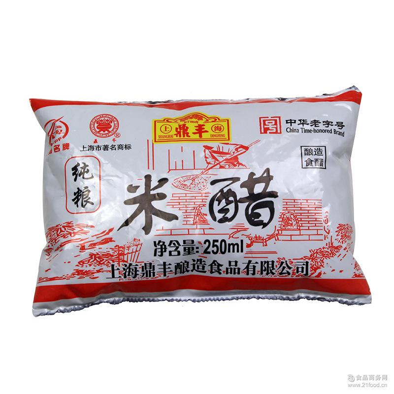 鼎丰纯粮酿造米醋250ml调味醋 上海白醋 包子饺子凉拌醋烧菜袋装