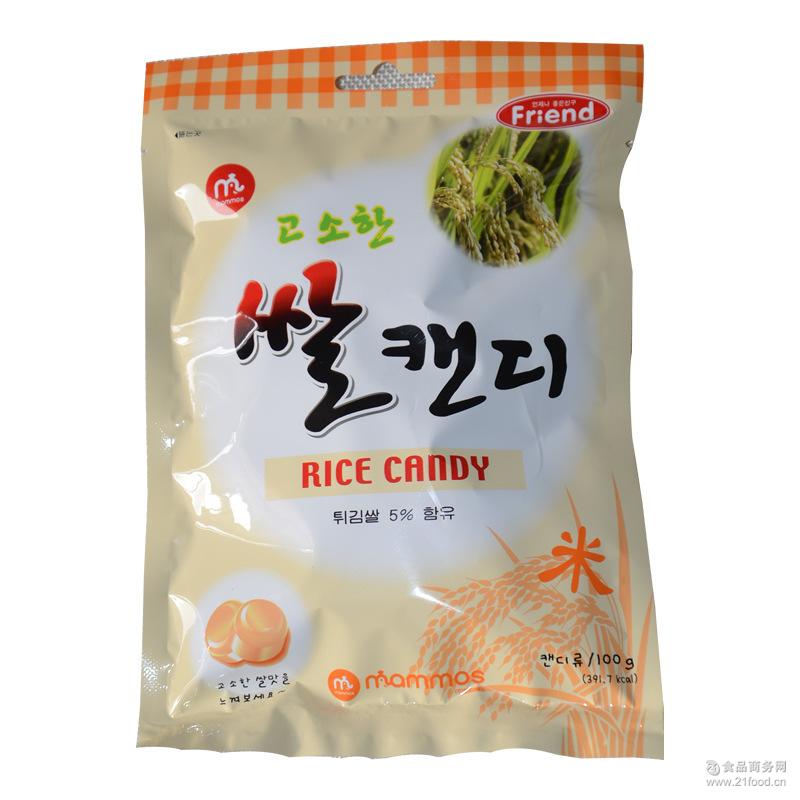 100g 硬糖 韩国原装mammos蔓茉斯清爽大米糖果