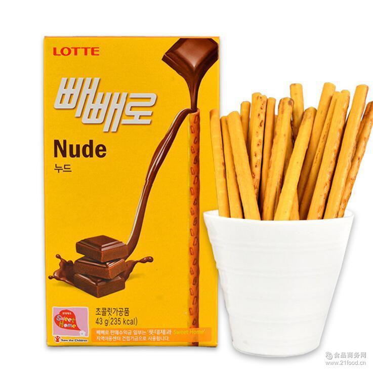 韩国进口 32g\/盒 果仁巧克力棒 淘宝货源 乐天巧