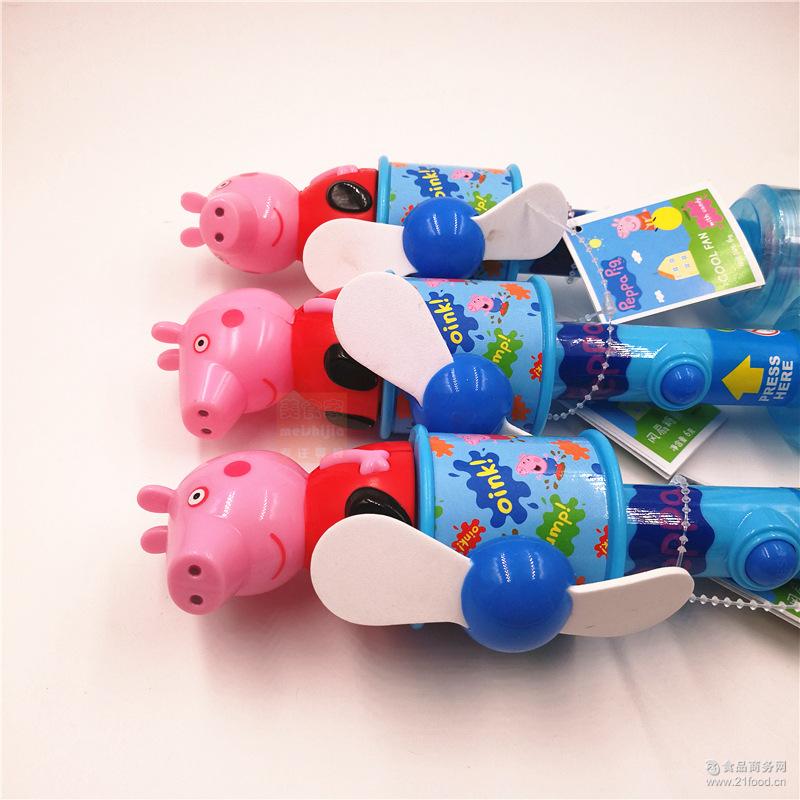 批发小猪佩琪风扇玩具糖果6g 小猪佩奇粉红猪