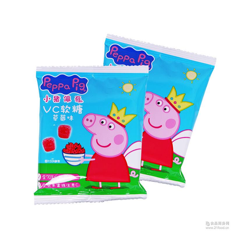 pig草莓VC软糖佩琪水果糖儿童零食36g 小猪佩
