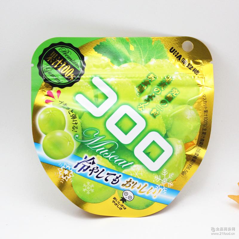 悠哈味觉糖 桔子味/紫葡萄软糖果汁软糖40g 日本进口
