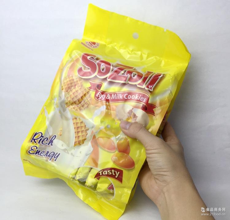越南进口零食特产SOZOLL饼干鸡蛋瓦夫饼 海