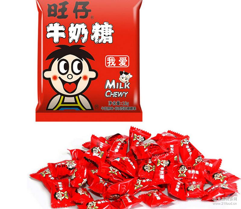 休闲零食 一件代发包邮 旺旺 旺仔牛奶糖18g*30包原味糖果价格  产品