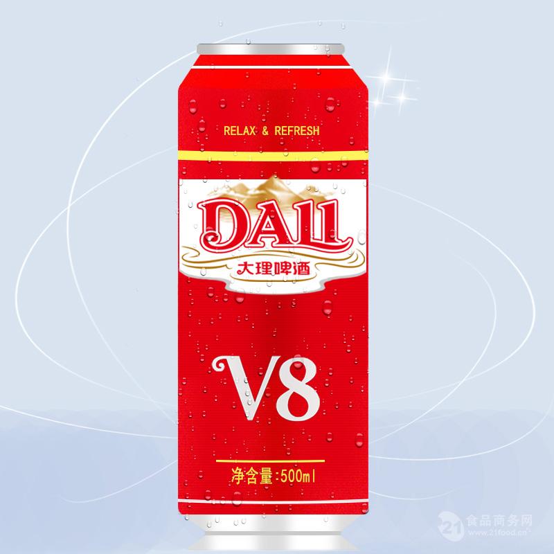 九号店 新包装大理啤酒大理v8啤酒500ml x 12听易拉罐装大理啤酒