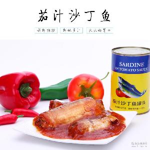 厂家直销批发 立兴食品茄汁沙丁鱼罐头 速食鱼罐头海鲜休闲食品