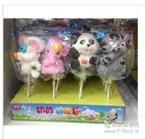 友芙35克动物造型棉花糖 棒棒糖20支/盒 多种造型棒棒糖糖果