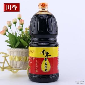 批发健康无添加增鲜开胃炒菜调味品千禾黄豆酱油1.8l纯粮酿造酱油