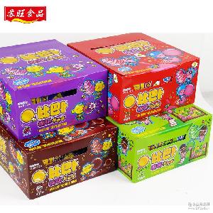 比巴卜棉花泡泡糖三种口味11g*12袋盒装 休闲零食食品糖果批发