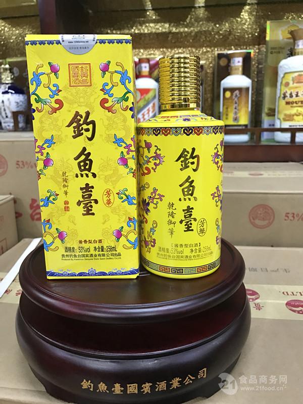 釣魚臺芳華酒258ml500ml6斤裝53度醬香型白酒禮盒裝釣魚臺酒